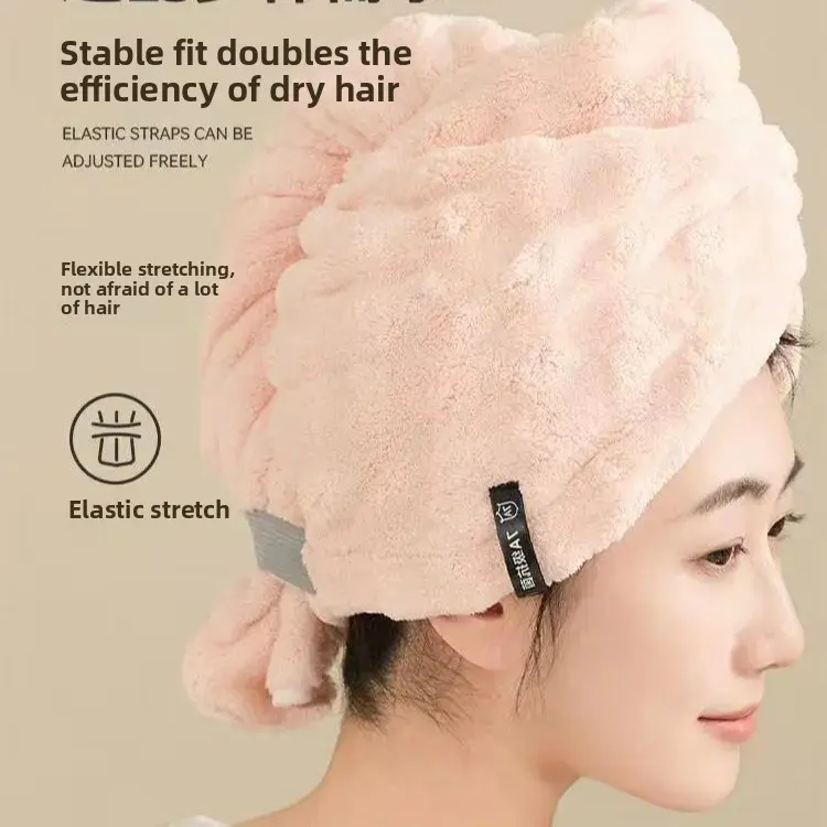 New 2025 French Style Thickened Dry Hair Cap Women's Absorbent Quick Dry Towel Headscarf Bath Hat for Long Hair Washing