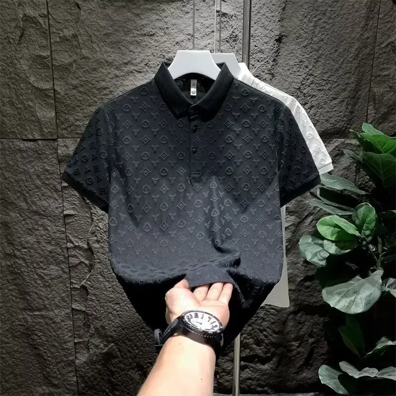 Trendy Polo Shirt For Men Loose Fit Summer T-shirt Korean Style Slim Fit You Smooths Your Silhouette Versatile Top