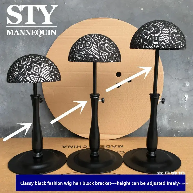 Adjustable Metal Hair Wig Stand Iron Art Lace Anti-slip Hair Block Display Stand Professional Hairdressing Salon Accessories