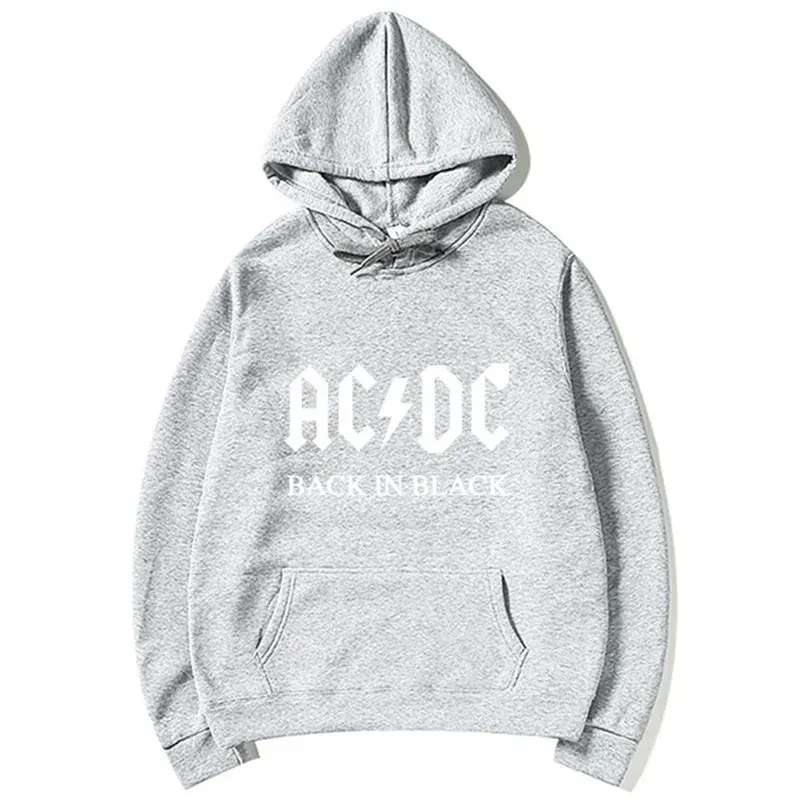 Spring/autumn Casual Slim Fit Ac/dc Band Print Hooded Sweatshirt Foreign Trade Goods