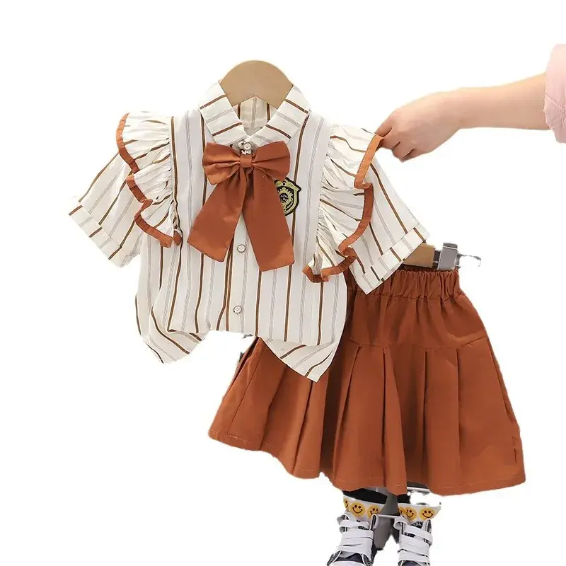 Summer Newborn Baby Brother Sister Matching Outfits Trendy Foreign Trade Men Women's Children's Short Sleeve Shirtsuits