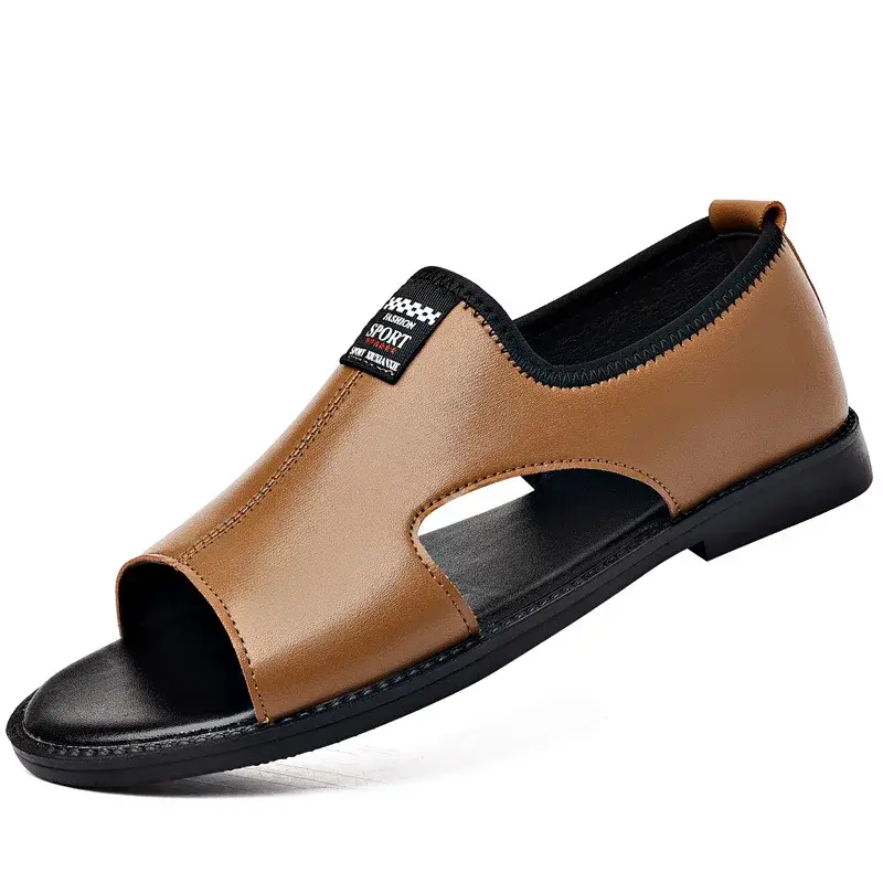 Summer Men's Breathable Slip-Ons Soft Sole Outdoor Fashionable Romans Versatile Casual Shoes Rubber Sole China Made