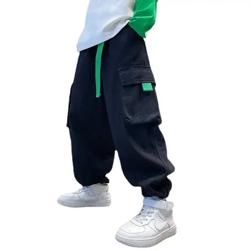 Trendy Loose-fit Boys Pants Spring Autumn 2023 New Style Cool Kids Cargo Pants For Mid To Large Boys Children
