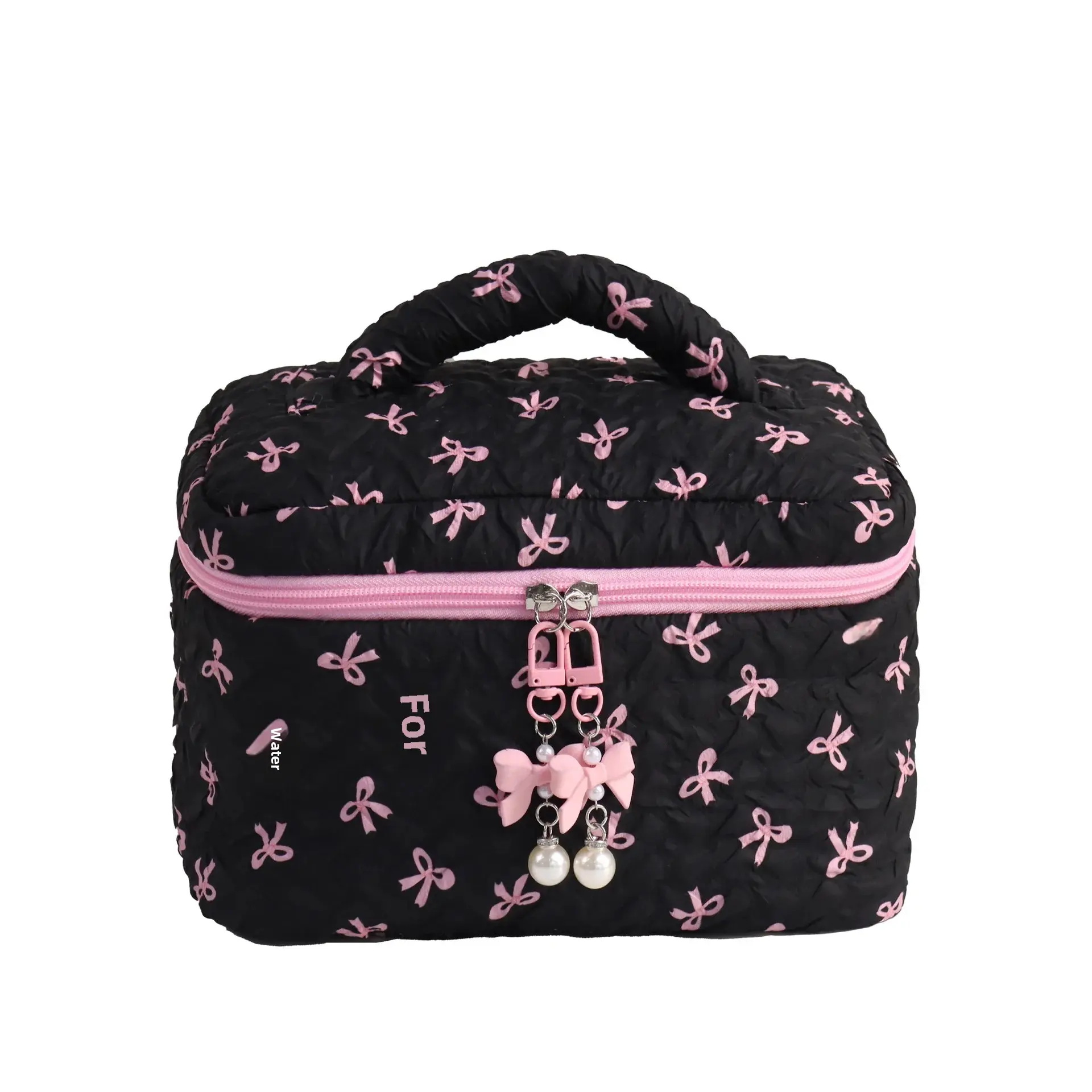 Elegant Engraved Butterfly Knot Large Capacity Makeup Bag Multifunctional Storage Pouch High Aesthetic Value High Quality