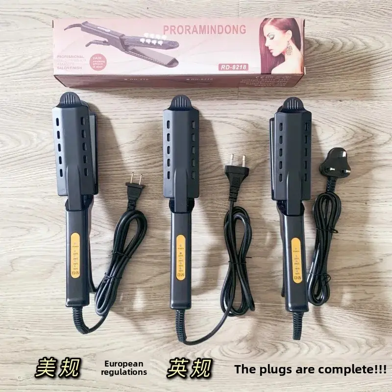 Cross-Border New Four-Adjustable-Temperature Straightening Iron Bangs Clamp Steam Straightener Electric Hair Clamp Salon Tools