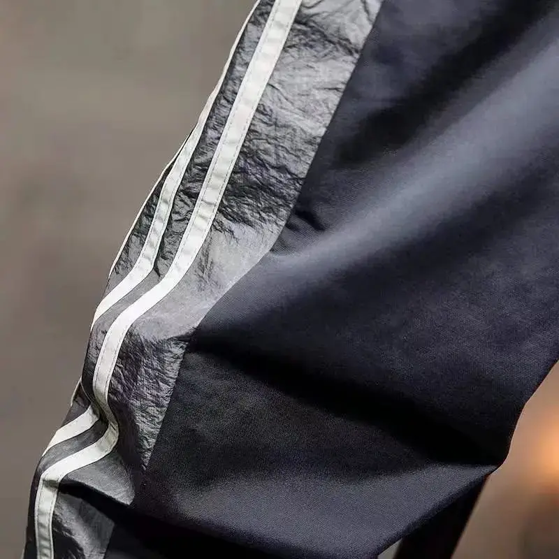 Trendy Striped Sports Men's Pants Loose-fit Harem Style Outdoor Casual Pants Ins Brand Spring Autumn Season