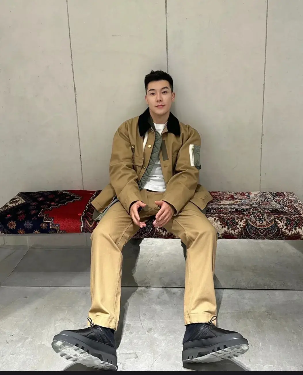Kaha Carha Joint Sac@ I Wooden Cargo Pants B01 Couple Vintage Canvas Casual Straight-Leg Trousers Loose Fit For Couples