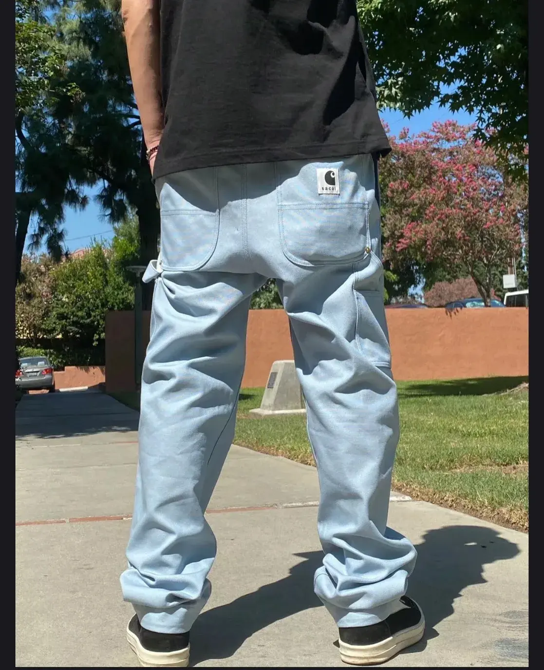Kaha Carha Joint Sac@ I Wooden Cargo Pants B01 Couple Vintage Canvas Casual Straight-Leg Trousers Loose Fit For Couples