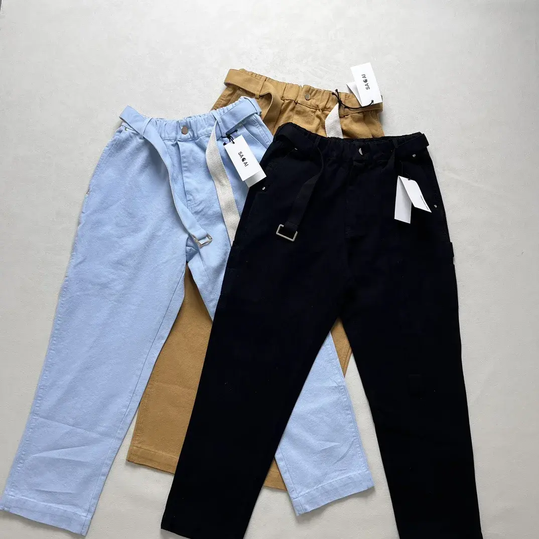 Kaha Carha Joint Sac@ I Wooden Cargo Pants B01 Couple Vintage Canvas Casual Straight-Leg Trousers Loose Fit For Couples