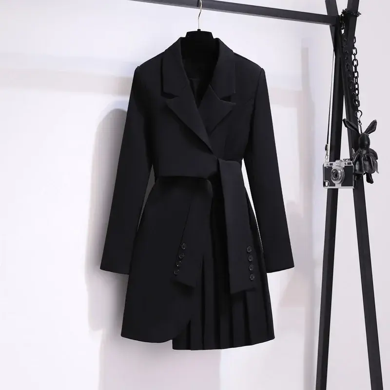 Slimming Design Sensation French Style Women's Autumn Dress Waist Cinched Suit Skirt Elegant Fashionable Chinese Origin