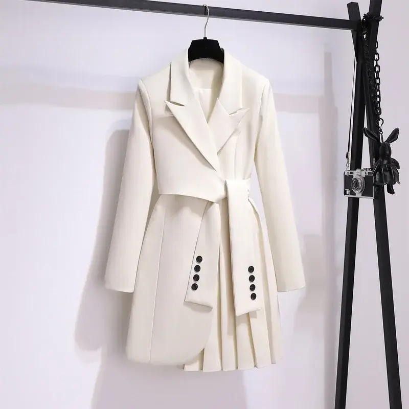 Slimming Design Sensation French Style Women's Autumn Dress Waist Cinched Suit Skirt Elegant Fashionable Chinese Origin
