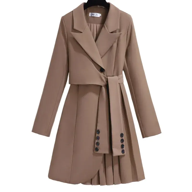Slimming Design Sensation French Style Women's Autumn Dress Waist Cinched Suit Skirt Elegant Fashionable Chinese Origin