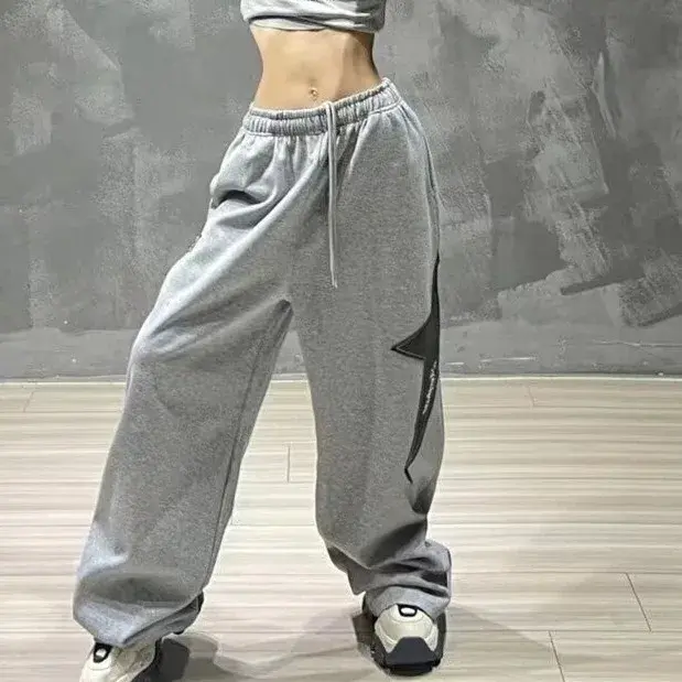 Fall Winter Straight Leg Pants Heavyweight Large Size Casual Sports Student American Style Long Trousers for Women