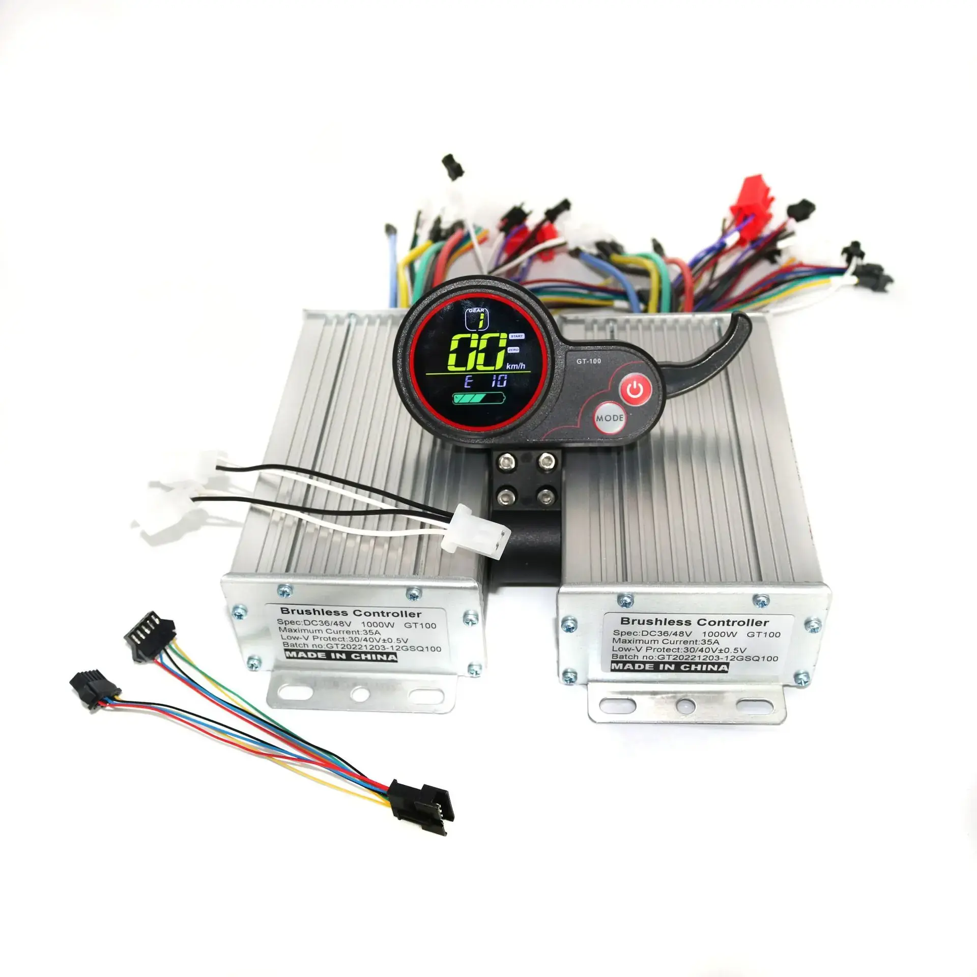 Dual Drive 12 Channel 36/48/52/60V1000W 35A Brushless DC Sine Wave Controller GT100 Car Set Chinese Mainland Origin