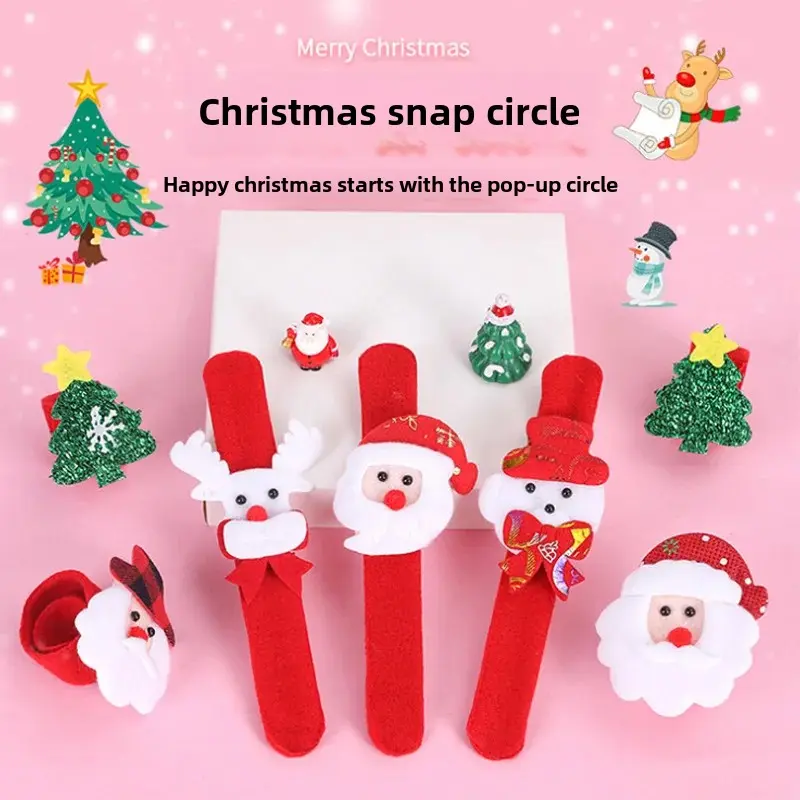 Christmas Gifts For Kids Santa Claus Snowman Deer Santa Ping Pong Circle Toy Awards For Kindergarten China Made Decorative Small