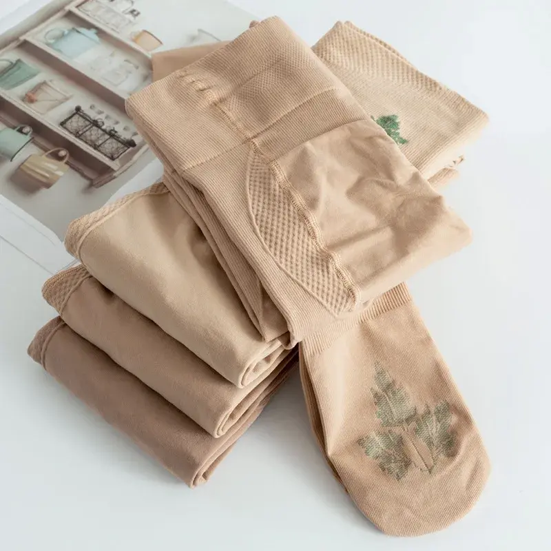 New Spring Autumn High-Waisted Slimming Leggings Women's Outerwear Base Trousers Fibre Knitwear Shapewear Leggings