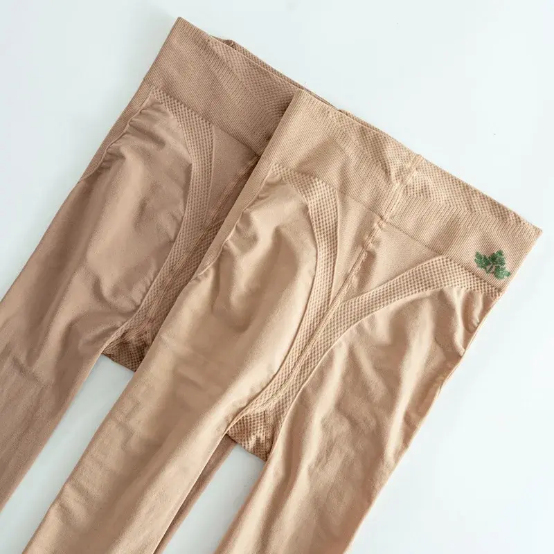 New Spring Autumn High-Waisted Slimming Leggings Women's Outerwear Base Trousers Fibre Knitwear Shapewear Leggings