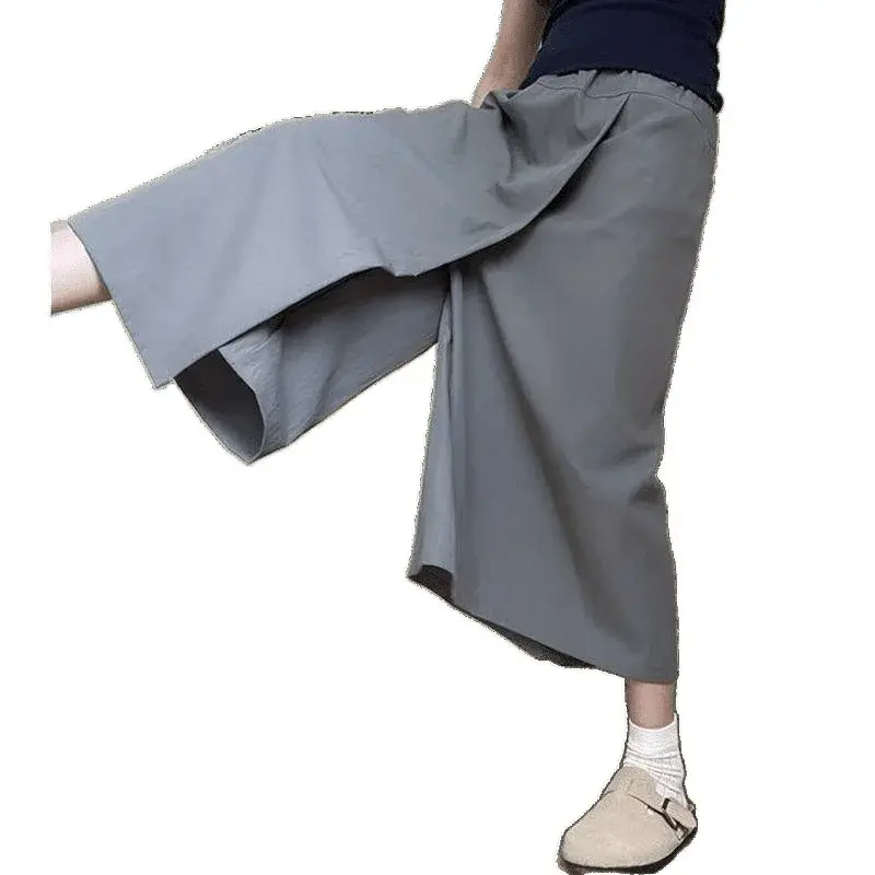 High Waist Draped Thin Summer Skirt Pants for Women Casual Loose Slimming Wide Leg Pants Skirt by Mountain Brand 2025 Hit