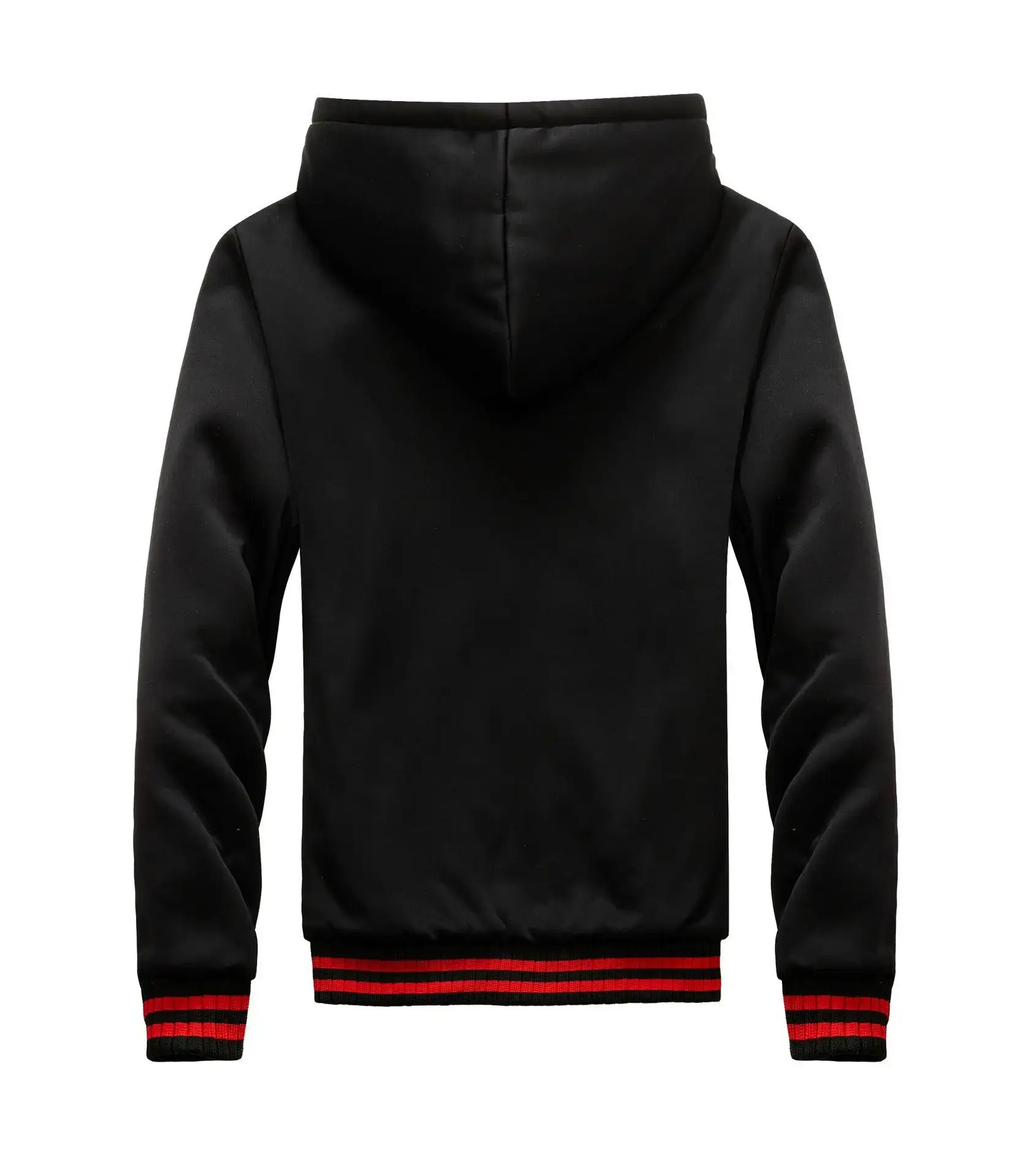 Thickened Hooded Sweatshirt Autumn Winter Fleece-Lined Warm Hooded Jacket For Teenage Boys Men's Cardigan Casual Style