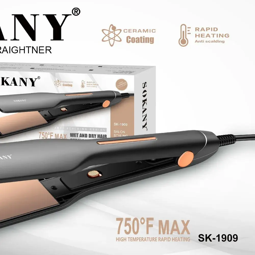 SOKANY1909 Hair Straightening And Curling Iron Electric Hair Styling Tool Heat up Hair Drying Machine Salon Accessories