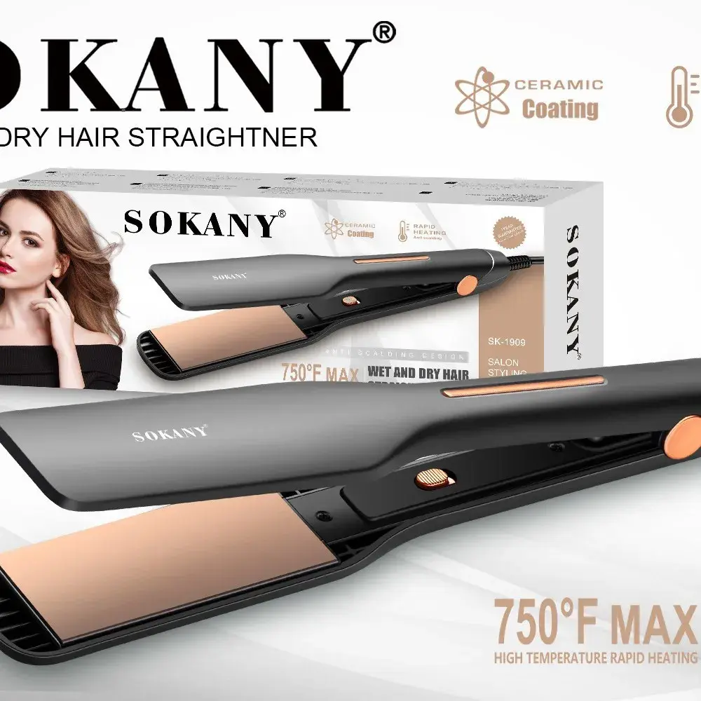 SOKANY1909 Hair Straightening And Curling Iron Electric Hair Styling Tool Heat up Hair Drying Machine Salon Accessories