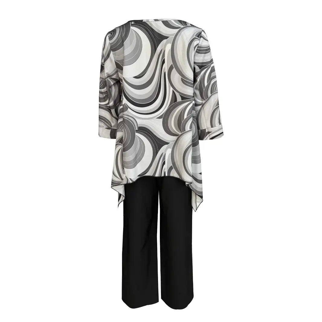 Loose Batwing Sleeve round Neck Women's Top Bottoms Set Summer 2025 Fashionable New Arrival Women's Clothing Outfit Set