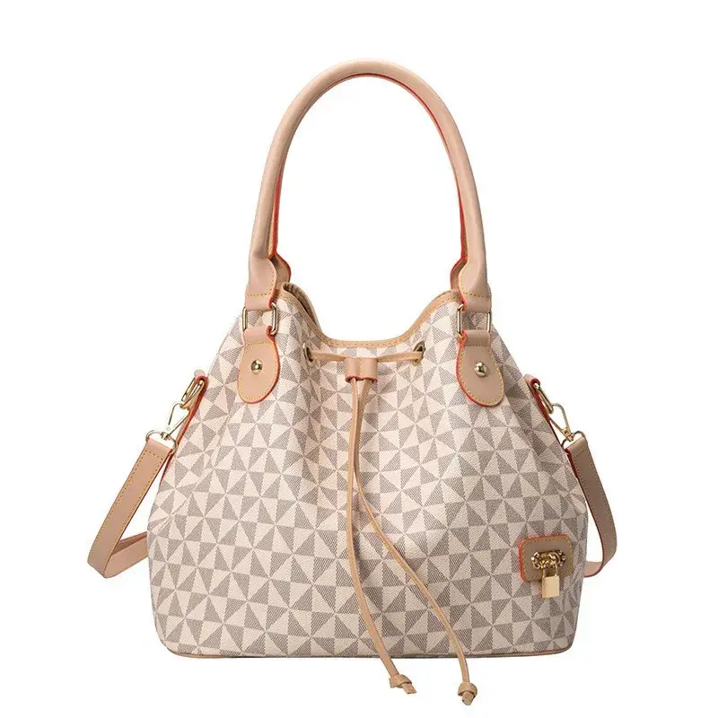 Fashionable Large Capacity Handbag Women's Bucket Bag Versatile Shoulder Waterproof Dustproof Storage Bag Motorcycle Equipment A