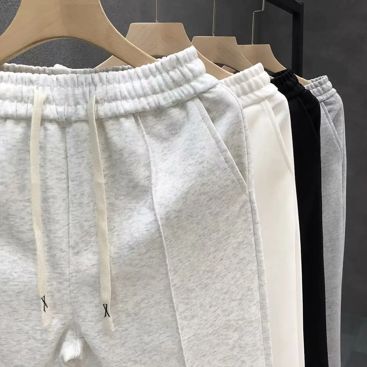 2024 New Style Loose Fit Casual Pants Men's Korean Trendy Versatile Pants Thin Safety Pants Wide Leg Pants Dragging Trousers