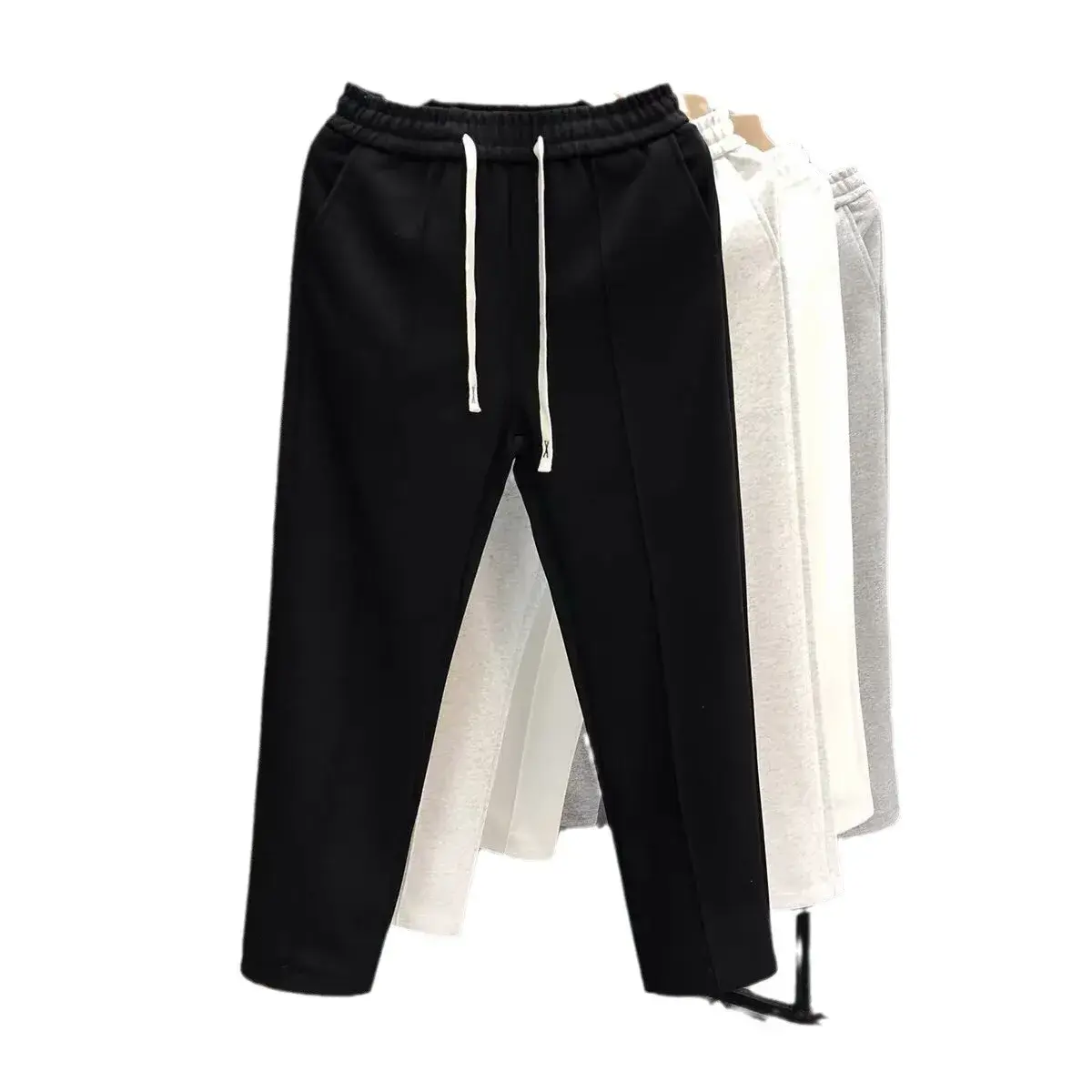 2024 New Style Loose Fit Casual Pants Men's Korean Trendy Versatile Pants Thin Safety Pants Wide Leg Pants Dragging Trousers