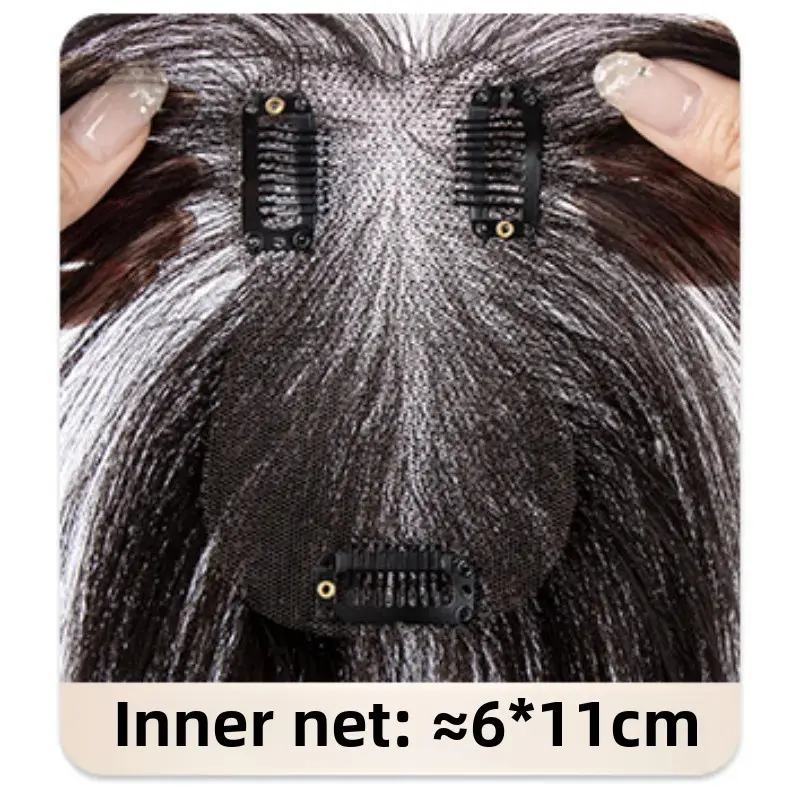 Cloud-Like Thin Hair Extension Pieces Real Human Hair Invisible Natural Looking Female Top Light Weight Wig Front Bangs