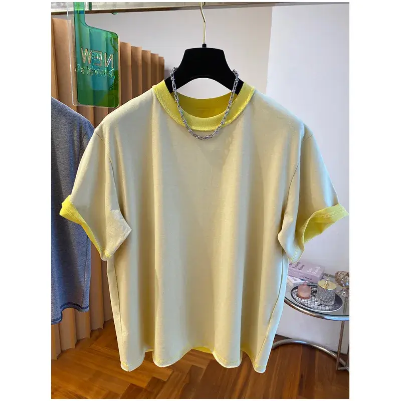Plus Size Summer New Design Short Sleeve Loose Women's T-shirt 300 Pounds Capacity Shoulder Appropriate Casual Fashion