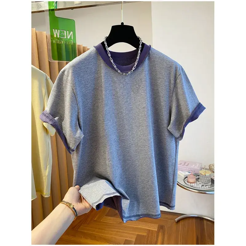 Plus Size Summer New Design Short Sleeve Loose Women's T-shirt 300 Pounds Capacity Shoulder Appropriate Casual Fashion