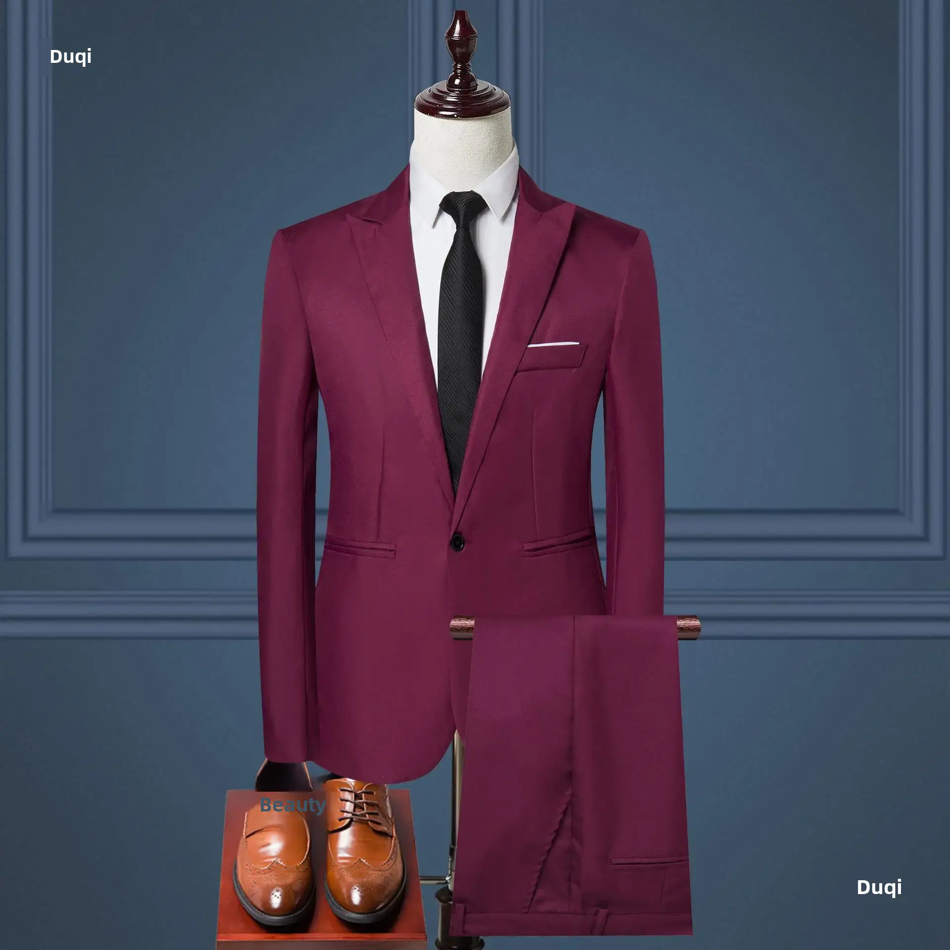 Korean-style Western-style Suits Men's Business Casual Professional Tuxedo Two-piece Set Clothing Trade Across Borders