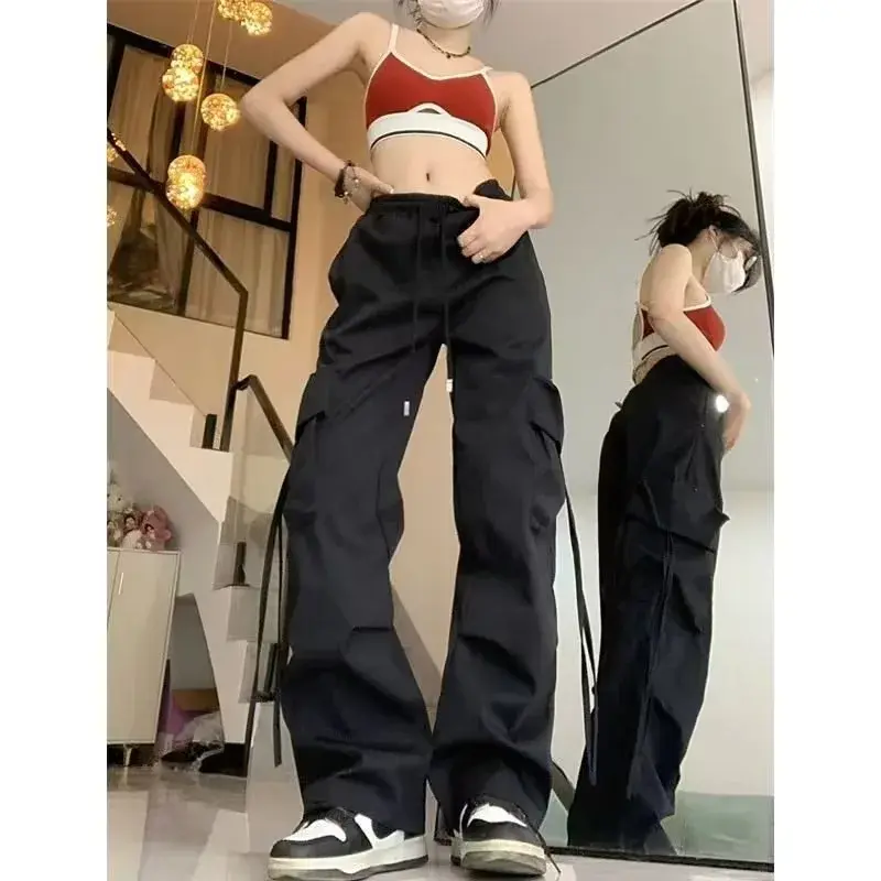 American Style Wide Leg Workwear Pants Women's Spring Autumn New Style Hot Girl Casual Pants Floor Length Straight Cut