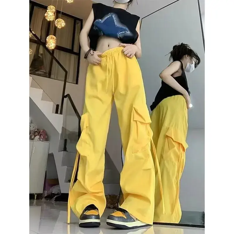 American Style Wide Leg Workwear Pants Women's Spring Autumn New Style Hot Girl Casual Pants Floor Length Straight Cut