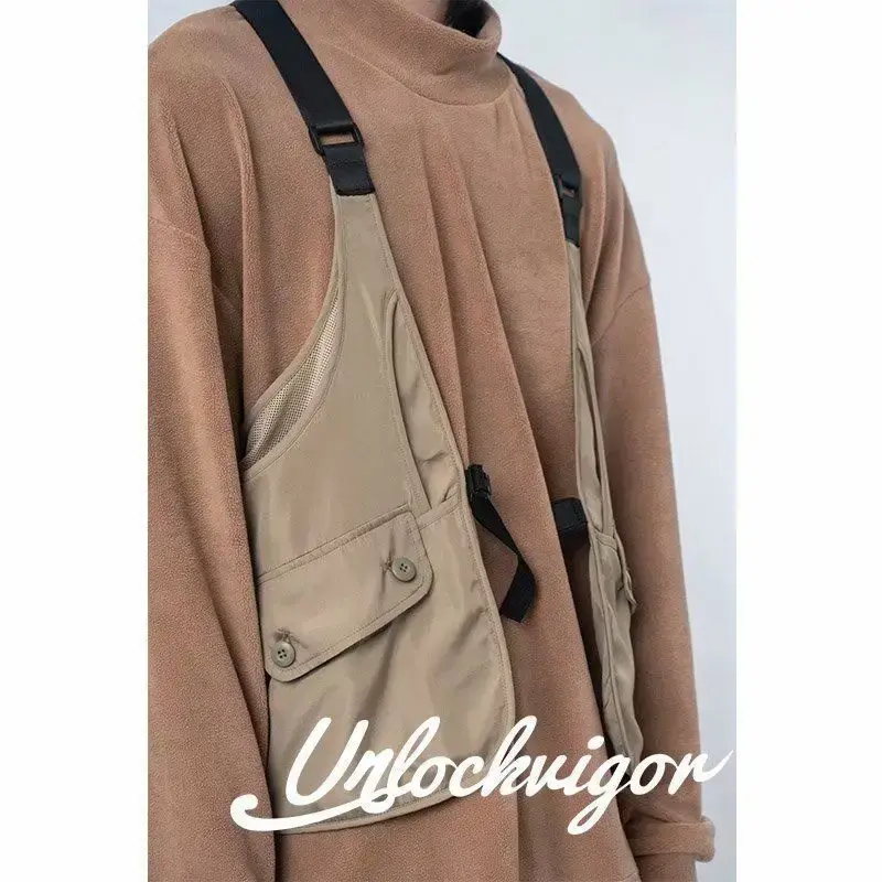 Summer New Tactical Vest Large Pocket Men Women's Japanese Style Workwear Outdoor Clothing Windproof Comfortable