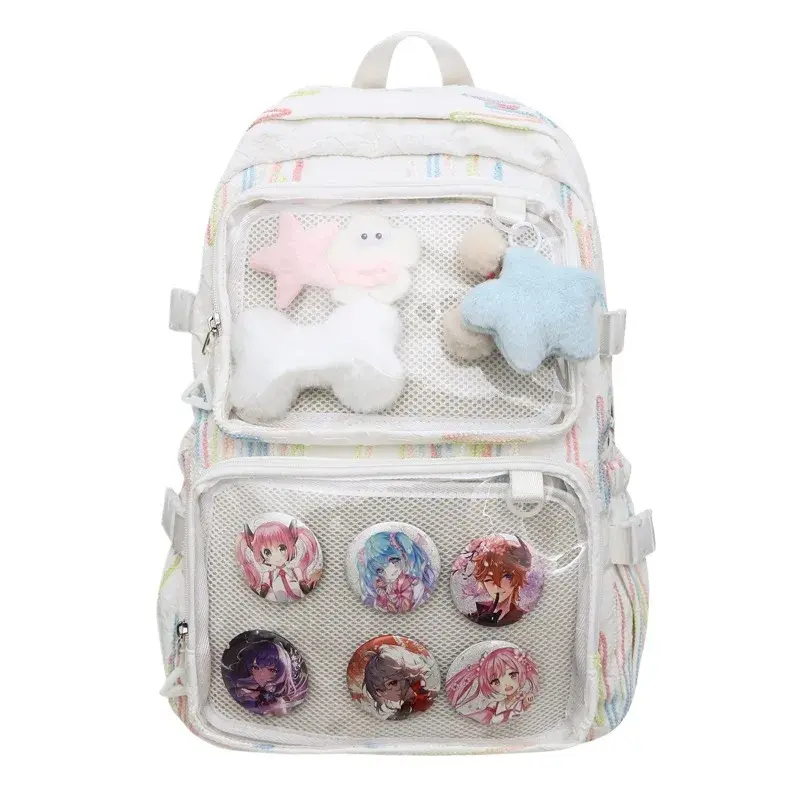 Adorable Versatile Large Capacity Dual Shoulder Bag for Women School Travel Outing Backpack Zipper Opening Other Material Origin
