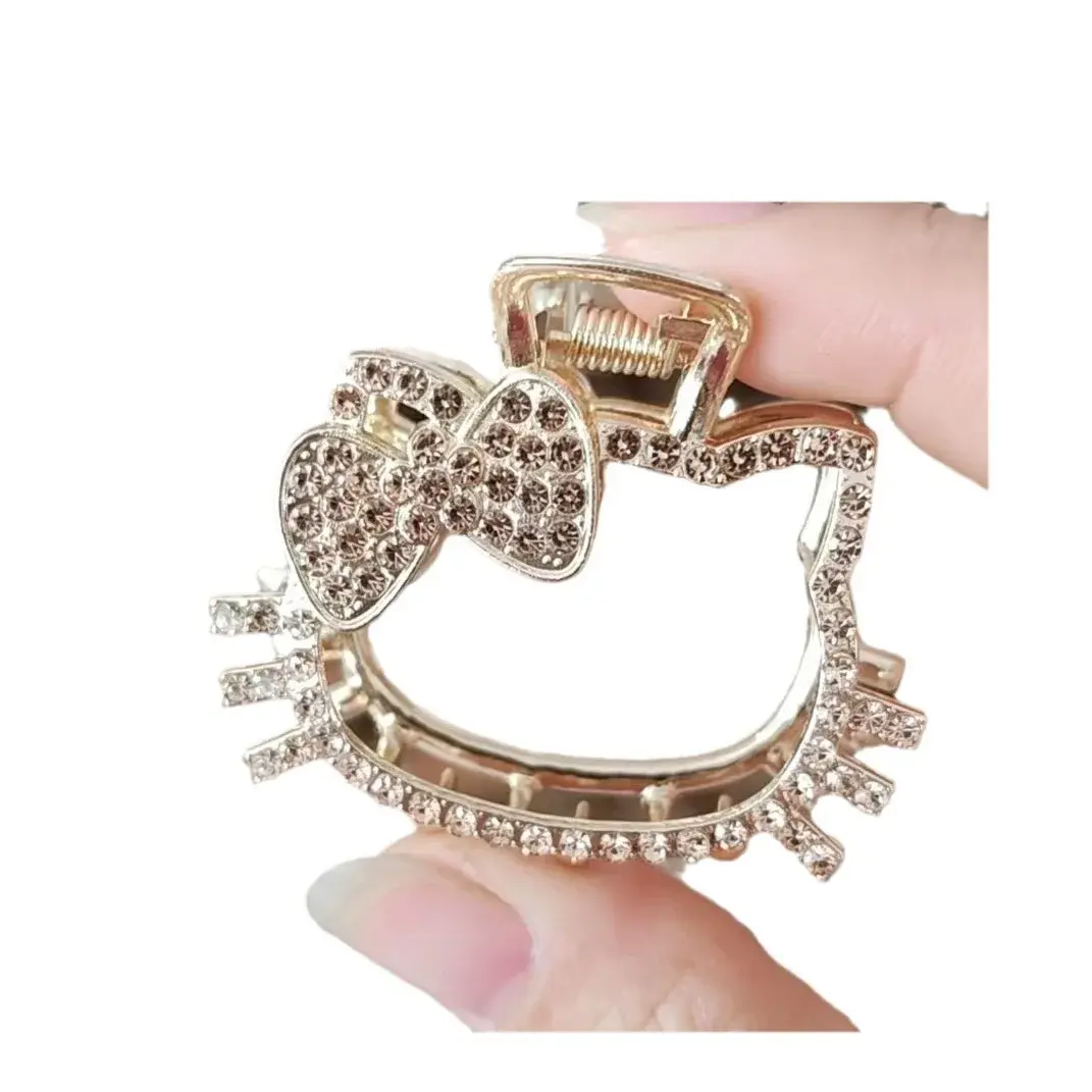 Cartoon Hair Clips Mickey Mouse Cute Elegant Anime Full Diamond Precise Children's Hair Clips Professional Salon Sectioning
