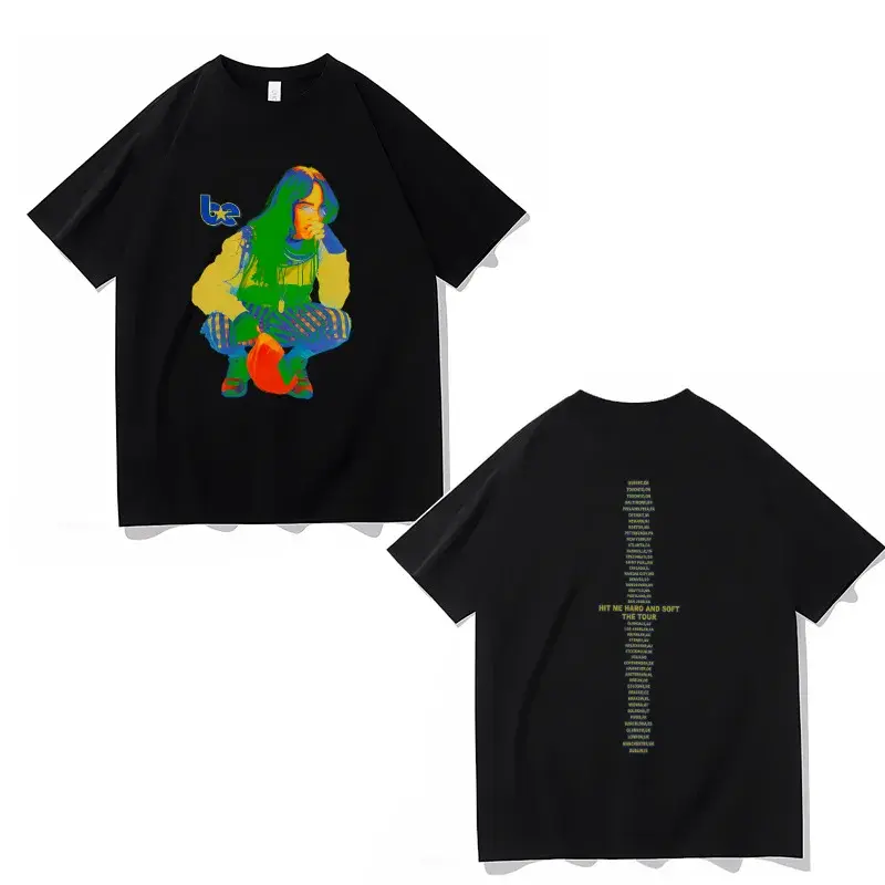 Billie New European Style Street Fashion T-Shirt Official Same As PrintingT-Shirt Pink Fan T-Shirt Casual Spring Autumn