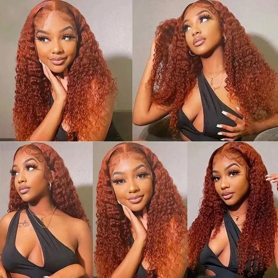 African New Arrival Women's Small Roll Orange Human Hair Wigs Factory Stock Shipment Wig Caps Accessories Chinese Origin