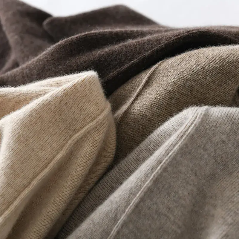 High Waist Cashmere Wide Leg Pants Women Casual Drapey Wool Floor Length Glutinous Women Pants Outdoor Knitted Woolen Trousers A