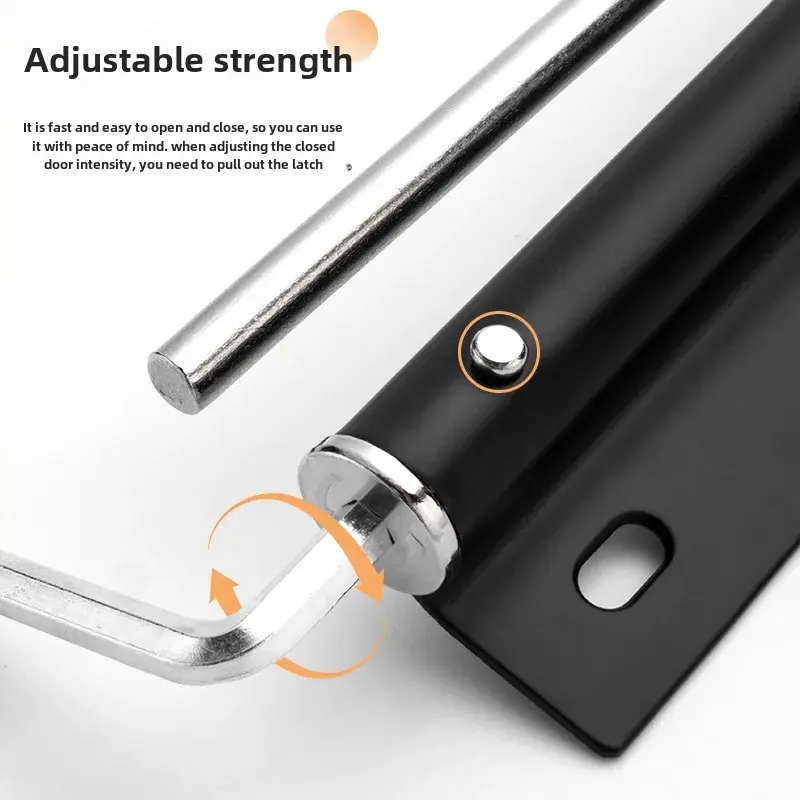 Stainless Steel Automatic Door Closer Anti-Collision Silent Push-Pull Door For Bedroom Easy Home Use Hydraulic Adjustable