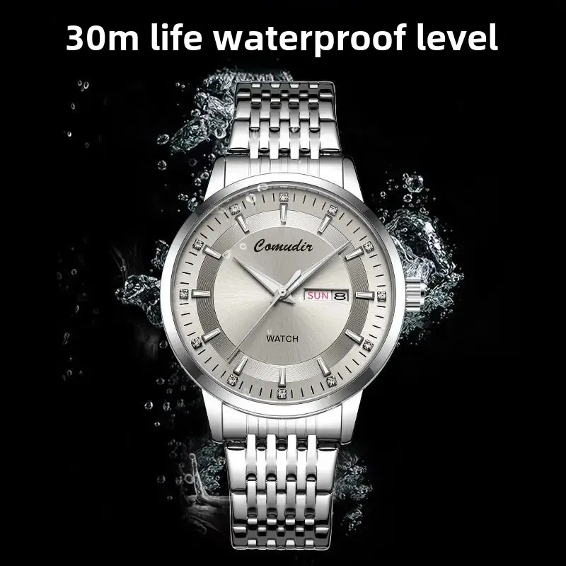 Automatic Mechanical Men's Watch Waterproof Hollow Design Trendy Night Glow Dual Calendar Social Media Fast Hand One Piece Agent