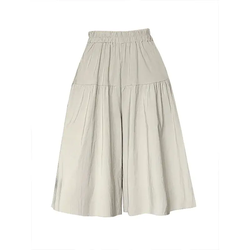 New 202 High-Waisted Slimming Loose-Fit Shorts Women's Summer Thin Draped Niche Plus Sizes Wide-Legged Five-Minute Pants