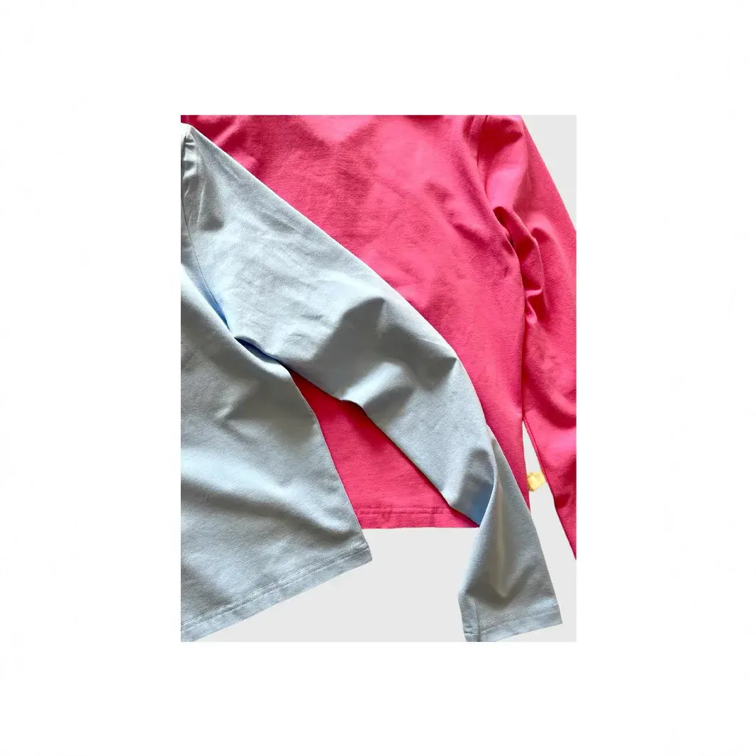 Jac 25 French Pure Desire Multi-Color Letter Patchwork Embroidery Slim Fit Short Sleeve Long Sleeve T-Shirt Spicy Girl Style