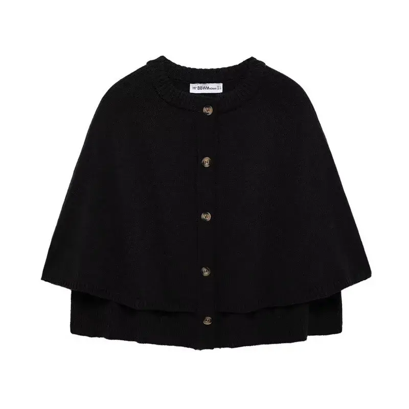 Fashionable Casual Women's Knitwear Sweatshirt Autumn 2024 New Arrival Round Neck Short Jacket European Style 2488107