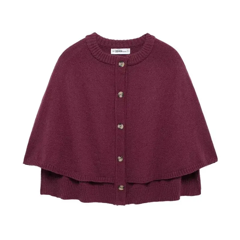 Fashionable Casual Women's Knitwear Sweatshirt Autumn 2024 New Arrival Round Neck Short Jacket European Style 2488107