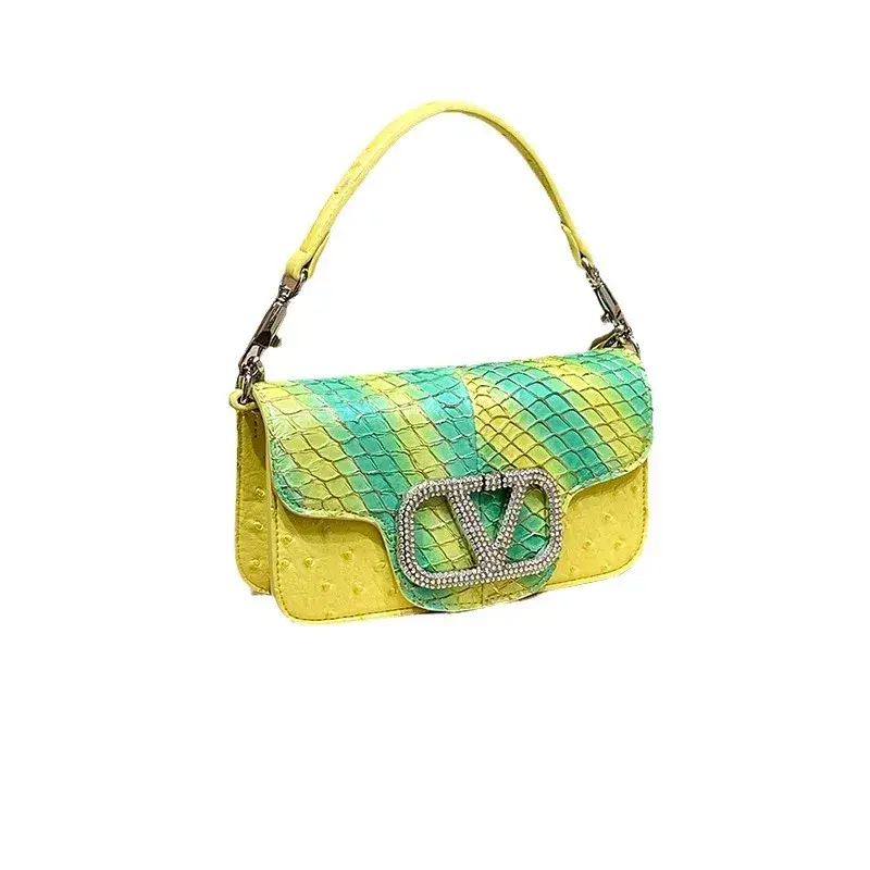 2024 New Luxury Diamond Inlaid Women's Bag Simple Fashionable Handbag High-end Crossbody Bag Lightweight Leather Bird Cow Hide