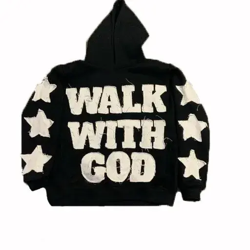 Hiphop Stars Big Letter Patchwork Hoodie Sweatshirt Men's Y2K Streetwear Casual Comfortable Cotton Zipper Hooded Jacket