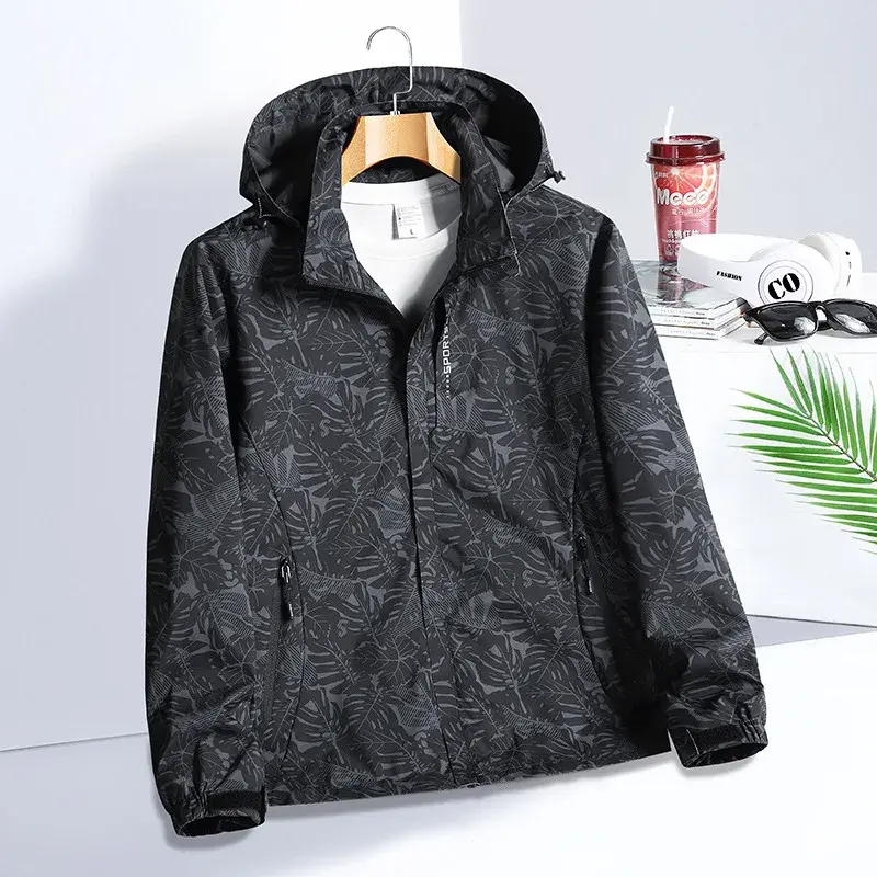 Spring Autumn Camouflage Lightweight Women's Outdoor Waterproof Casual Jacket Couple's Hiking Clothing Single Layer Windbreaker
